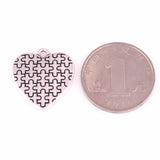 Autism Heart Pendants Puzzle Piece Jigsaw Charm Hope ID Jewellery