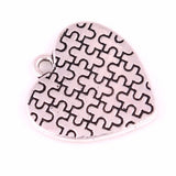 Autism Heart Pendants Puzzle Piece Jigsaw Charm Hope ID Jewellery