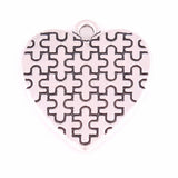 Autism Heart Pendants Puzzle Piece Jigsaw Charm Hope ID Jewellery