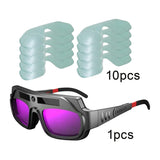 Auto Darkening Welding Goggles Anti-Scratch Welder Glasses