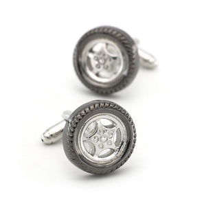 Car Tire Cufflinks Copper Gunblack Cuff Links