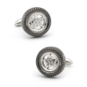 Car Tire Cufflinks Copper Gunblack Cuff Links