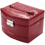 Three-Layer PU Jewelry Box for Women Earring Ring Cosmetic Organizer