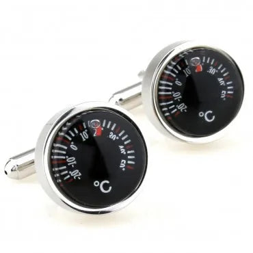 Car Thermometer Cufflinks 4 Pairs
