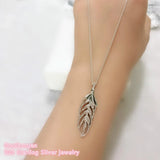 Autumn 925 Sterling Silver Floating Grains Necklace, Clear CZ