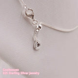 Autumn 925 Silver Hearts of Bar Necklace, Clear CZ Jewelry