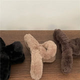 Plush Cross Hair Claw Girls Women Shark Clip Hair Access