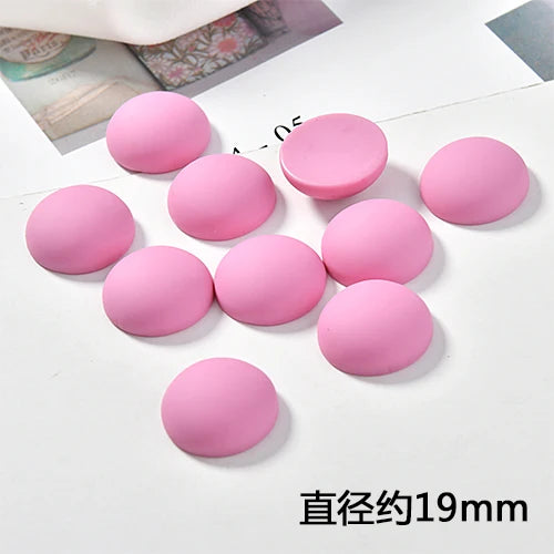 Matte Rubber Paint Resin Semi-circular Patch DIY Earrings Nail Hairpin