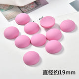 Matte Rubber Paint Resin Semi-circular Patch DIY Earrings Nail Hairpin