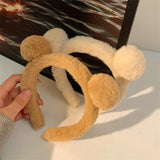 Plush Bear Ears Headband for Women - Hair Accessories