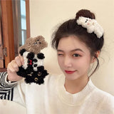 Cartoon Bear Plush Hair Clip for Women