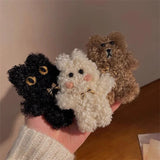 Cartoon Bear Plush Hair Clip for Women