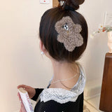 Cartoon Bear Plush Hair Clip for Women