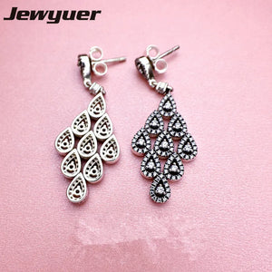 Autumn Cascading Glamour Earrings 925 Sterling Silver Studs for Women ER201