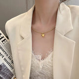 Autumn Golden Heart Necklace for Women