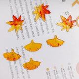 Autumn Gradient Epoxy Pendant Jewelry Material 10pcs