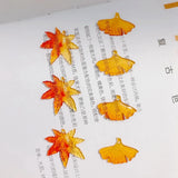 Autumn Gradient Epoxy Pendant Jewelry Material 10pcs