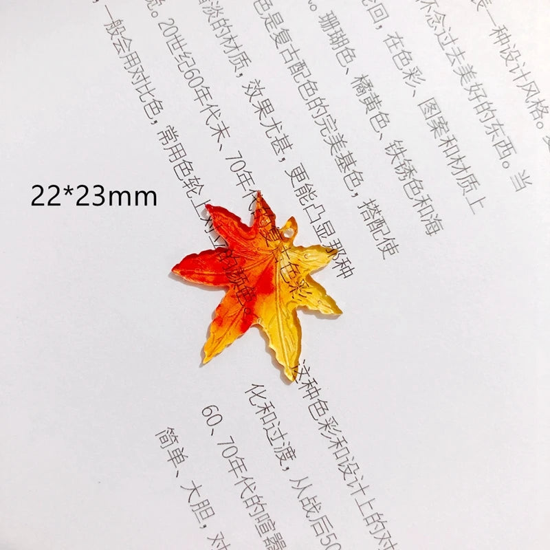 Autumn Gradient Epoxy Pendant Jewelry Material 10pcs