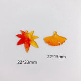 Autumn Gradient Epoxy Pendant Jewelry Material 10pcs