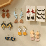 Funny Halloween Drop Earrings - Irregular Acrylic Moon