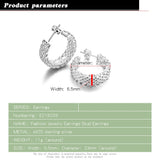 Autumn Women's 925 Silver Round Pendant Earrings Ethnic Style
