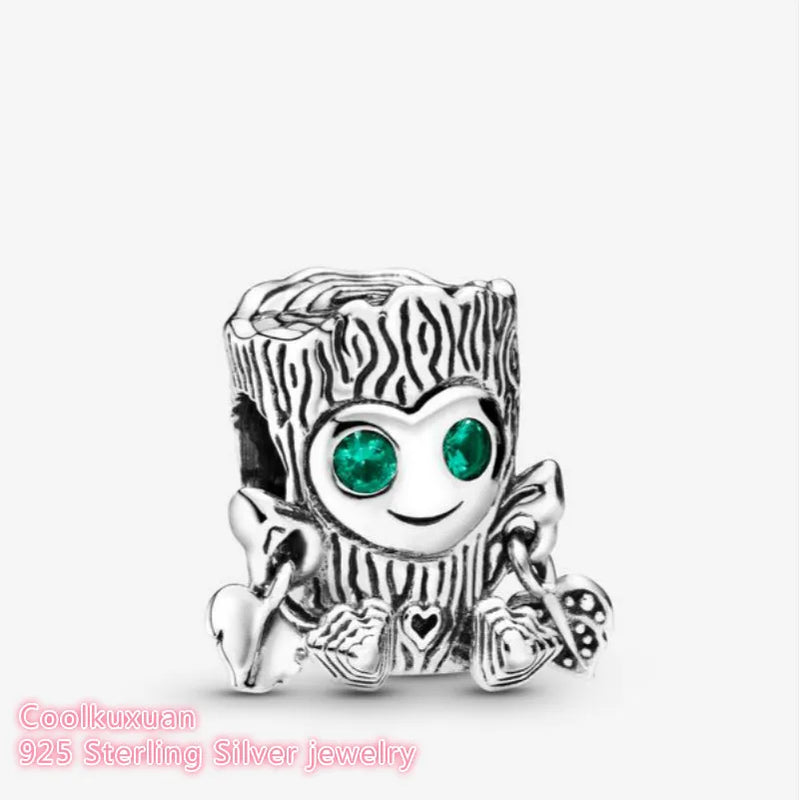 925 Sterling Silver Sweet Tree Charm Beads for Bracelets