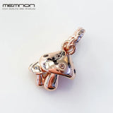 Autumn Rose Sparkling Mushroom Charms 925 Silver Beads for DIY Jewelry