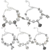 Autumn Summer Silver-plated Love Extension Chain Charm Bracelet