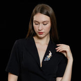 Zircon Inlaid Peacock Brooch - High-end Broche Xmas Jewelry