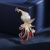 Zircon Inlaid Peacock Brooch - High-end Broche Xmas Jewelry