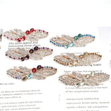 Red Bow Headband Rhinestone Hair Accessories for Women