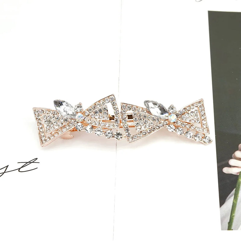 Red Bow Headband Rhinestone Hair Accessories for Women