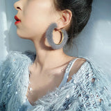 Mink Hair Stud Earrings for Women