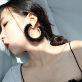 Mink Hair Stud Earrings for Women