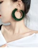 Mink Hair Stud Earrings for Women
