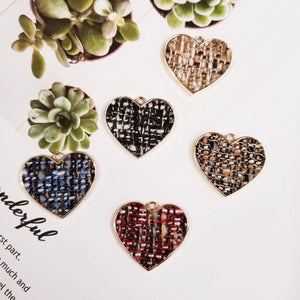 Alloy Peach Heart Earrings DIY Hand Ornament Pendant