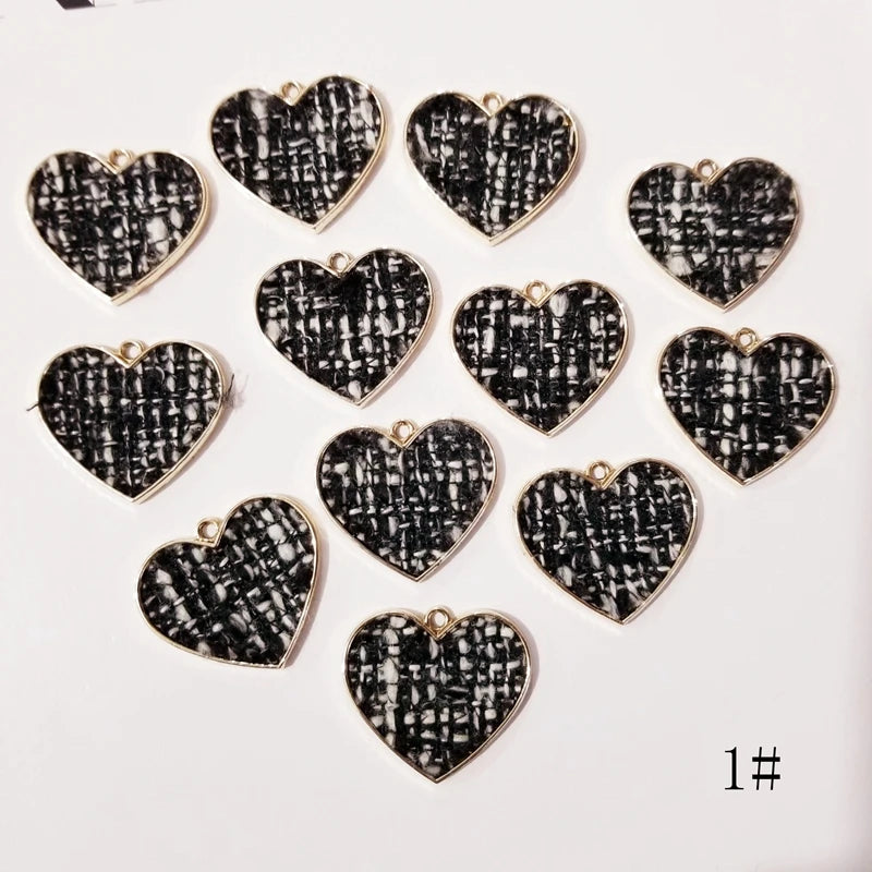 Alloy Peach Heart Earrings DIY Hand Ornament Pendant
