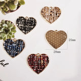 Alloy Peach Heart Earrings DIY Hand Ornament Pendant