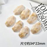 10Pcs Irregular Resin Semi-Pill Patches for DIY Earring Hairpin Ornaments
