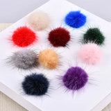 Fall/Winter Mink Hair Ball Hairpin Earrings DIY Material Bag