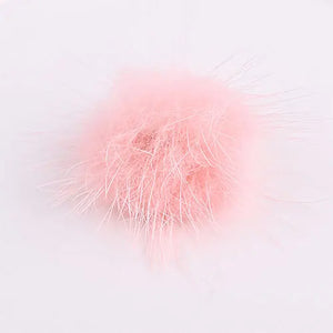 Fall/Winter Mink Hair Ball Hairpin Earrings DIY Material Bag