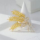 Crystal Wheat Ear Brooch High-End Temperament Anti-Failure Pin
