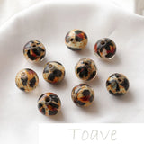 Leopard Pattern Round Beads DIY Jewelry Material