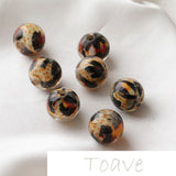 Leopard Pattern Round Beads DIY Jewelry Material