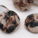 Wool Blend Cloth Button Earrings DIY Material