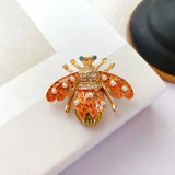 Vintage Retro Bee Drip Glaze Enamel Wild Brooch