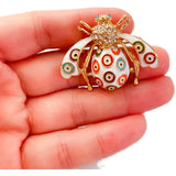 Vintage Retro Bee Drip Glaze Enamel Wild Brooch