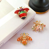 Vintage Retro Bee Drip Glaze Enamel Wild Brooch