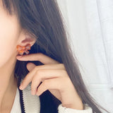 Amber Porous Bow Knot Resin Jewelry DIY Earrings Accessories