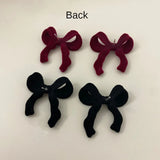 Retro Velvet Bow Plush Earrings DIY Accessories